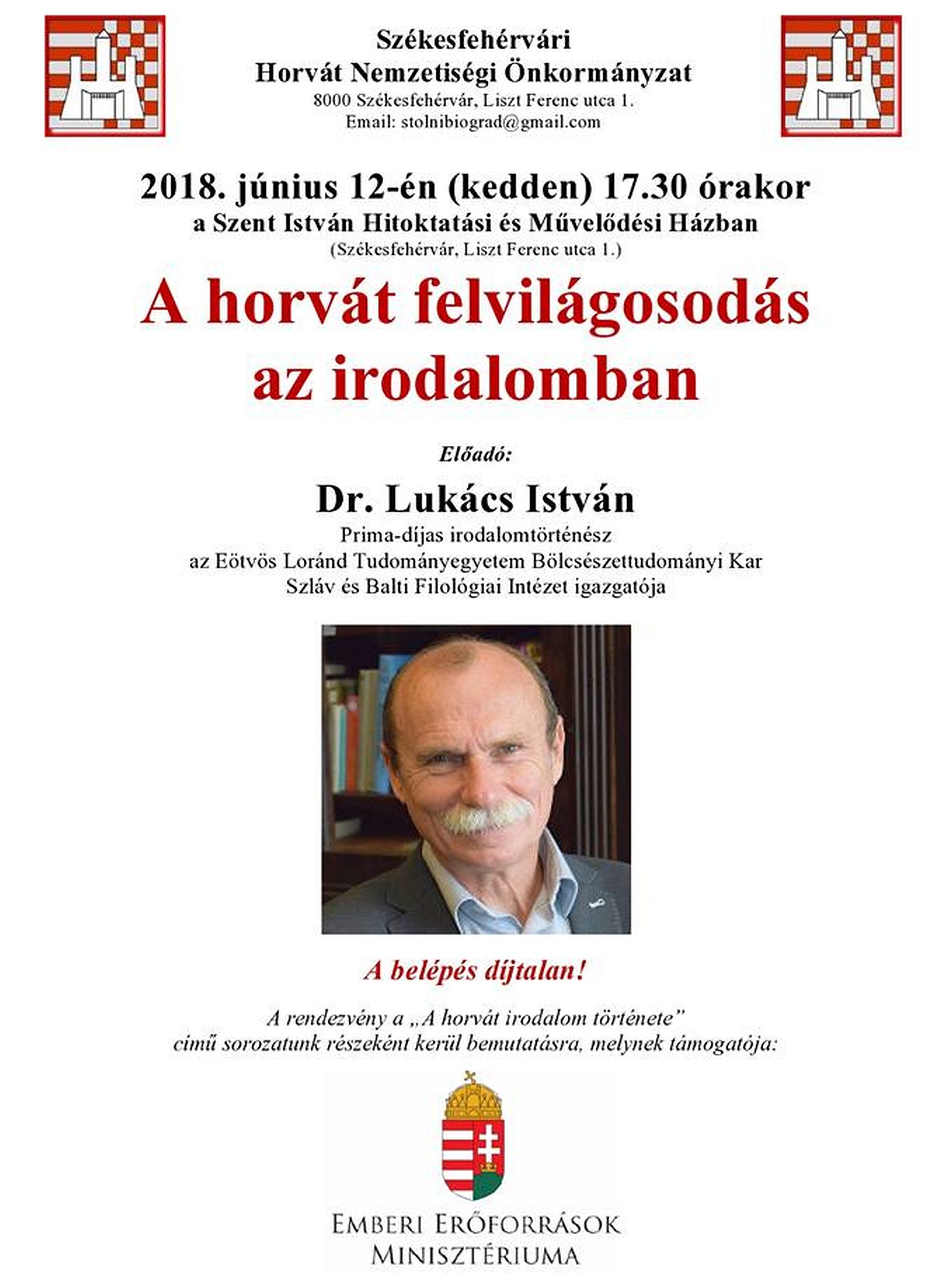 „A horvát felvilágosodás az irodalomban” - Dr. Lukács István előadása kedden